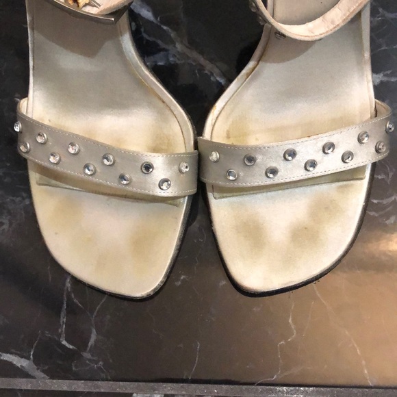 Calvin Klein Swarovski studded silver strap heels - Picture 9 of 15